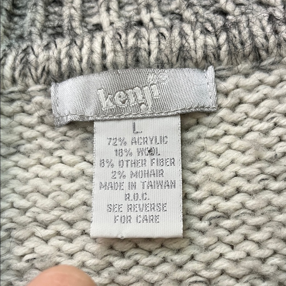 Kenji Gray and Cream Women's Cardigan - Picture 2 of 5